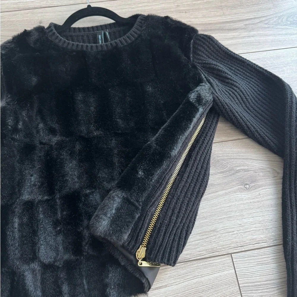 Michael Kors Faux Fur Rib Knit Sweater - Picture 5 of 7